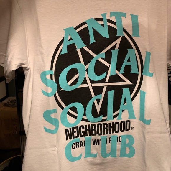 Anti Social Social Club X Neighborhood White Tee - Picture 5 of 5